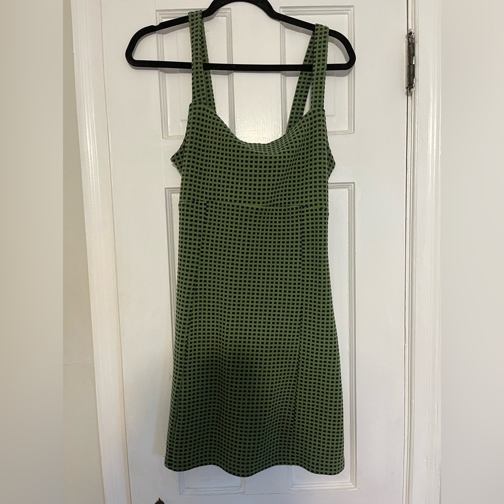 Free People- green mini dress
